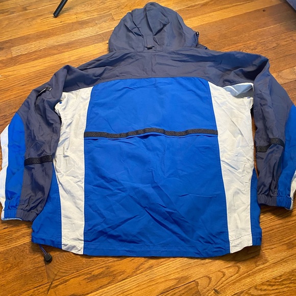 COLUMBIA MEN’S PACKABLE HOODED JACKET BLUE SIZE L - Picture 9 of 9